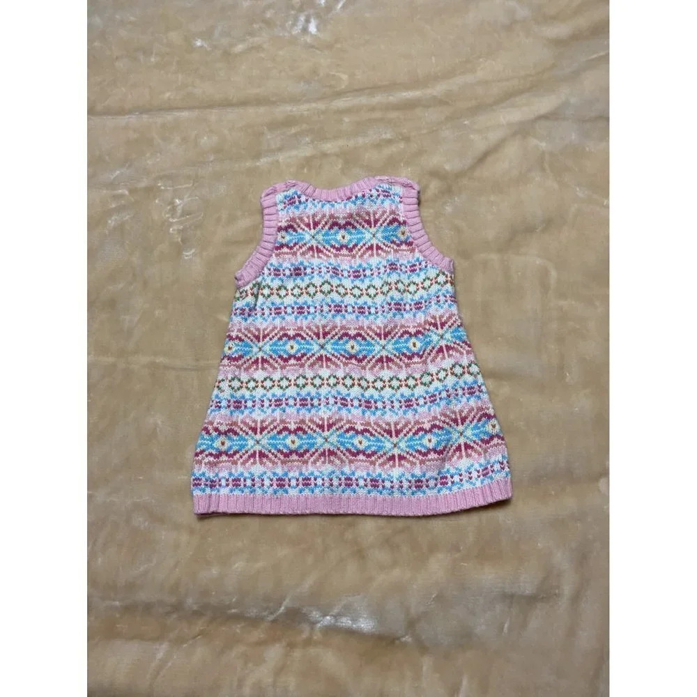 Oshkosh Knit Colorful Cozy Sweater Dress 9M